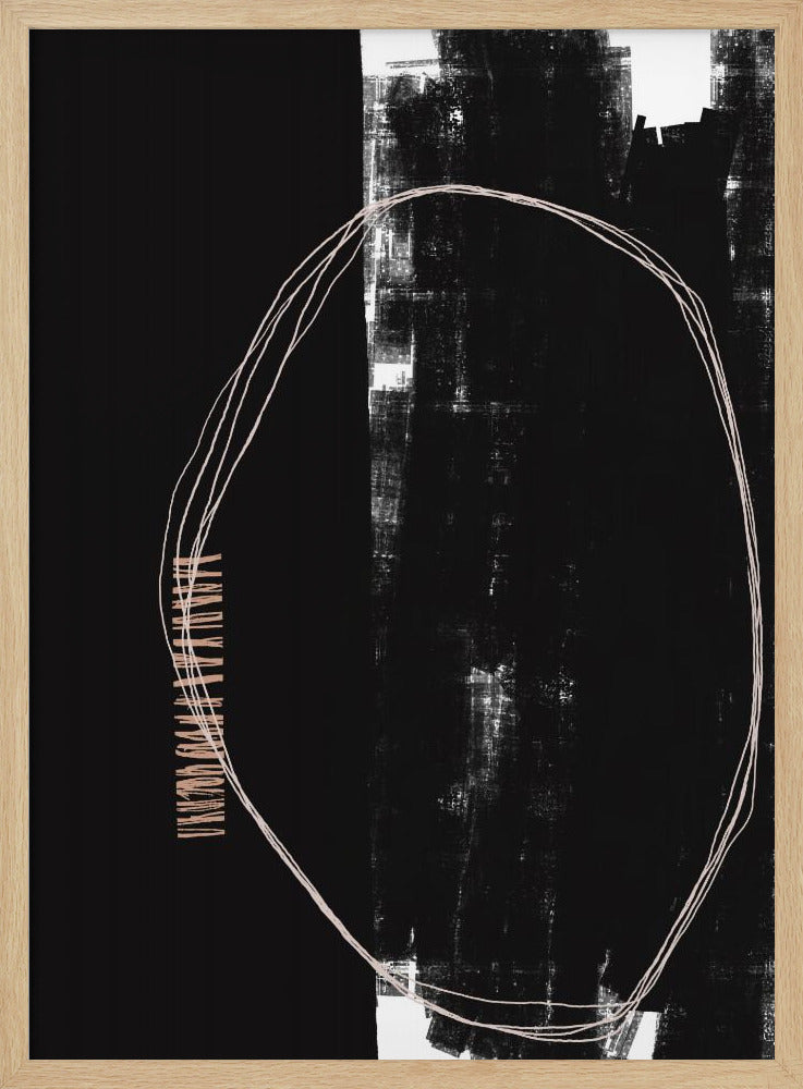 Abstraktes Schwarz-Weiß-Kunstwerk | Poster