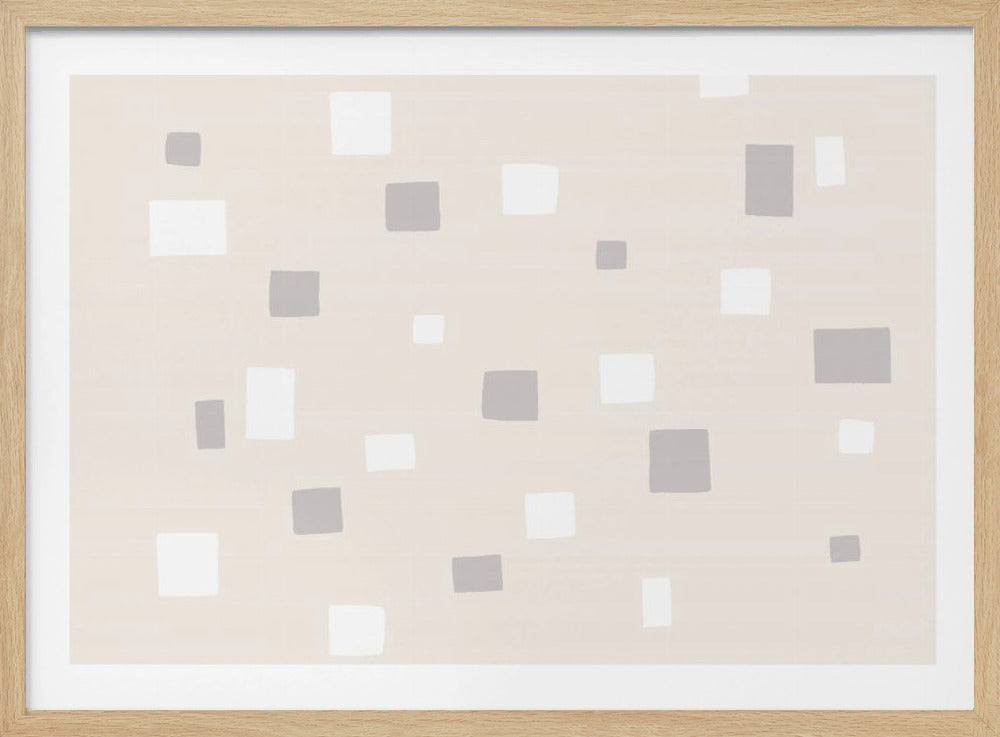 Graue und weiße Quadrate | Poster