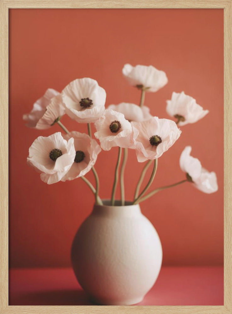Mohnblumen in Porzellan | Poster