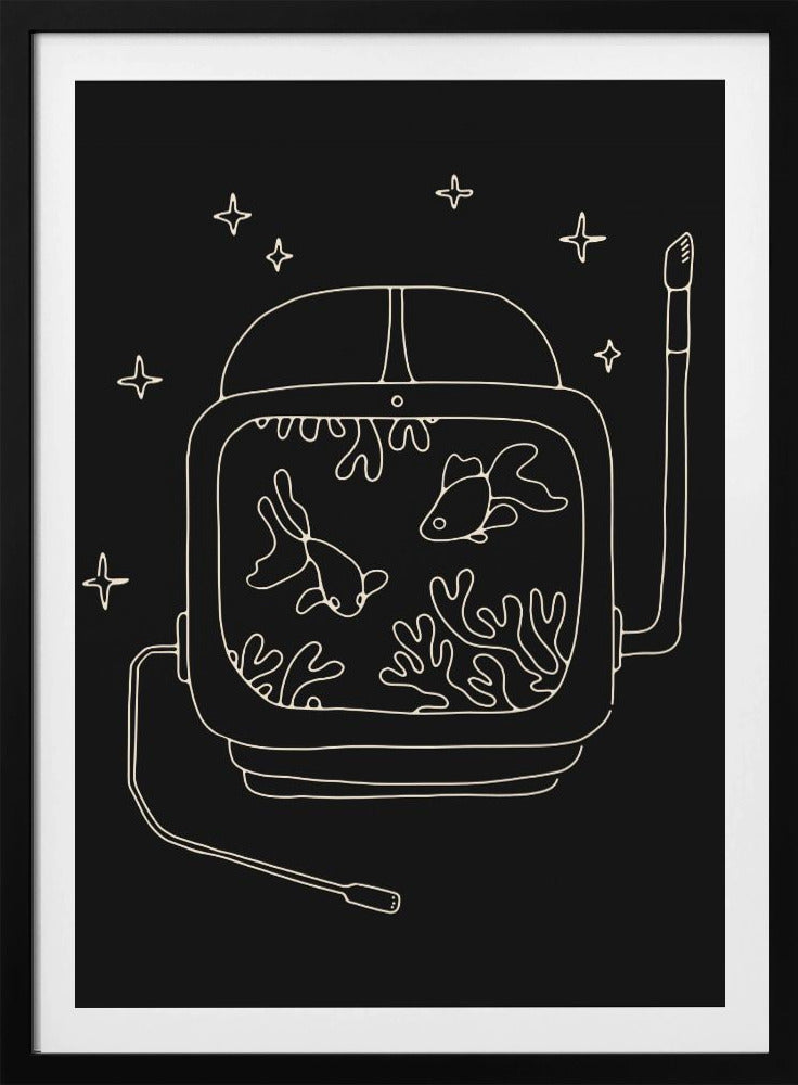 Astronaut und Fische | Poster