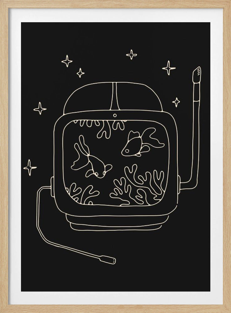 Astronaut und Fische | Poster