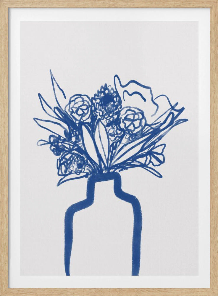 Blauer Vasenstrauß | Poster