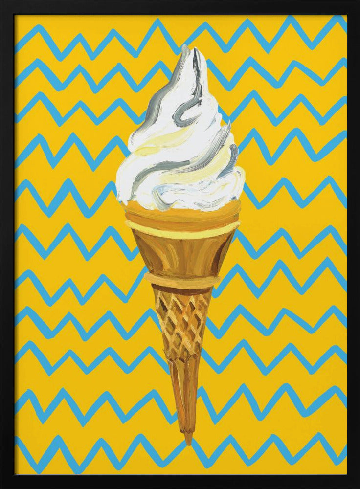 Eiscreme Gelb Zickzack | Poster