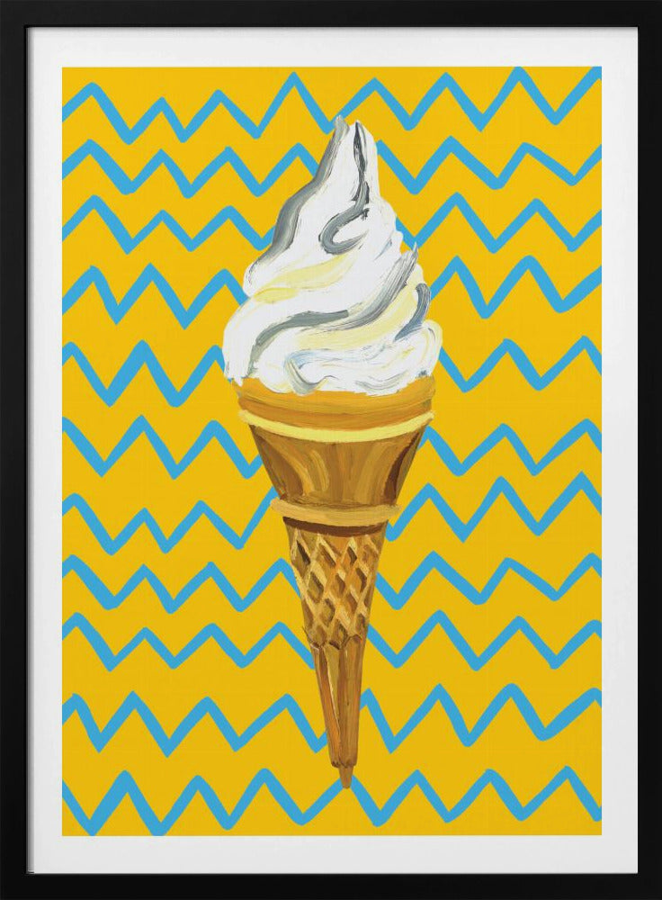 Eiscreme Gelb Zickzack | Poster