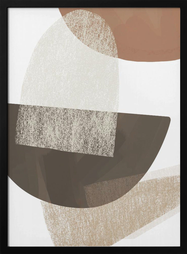 Erdfarbene geometrische Kunst | Poster