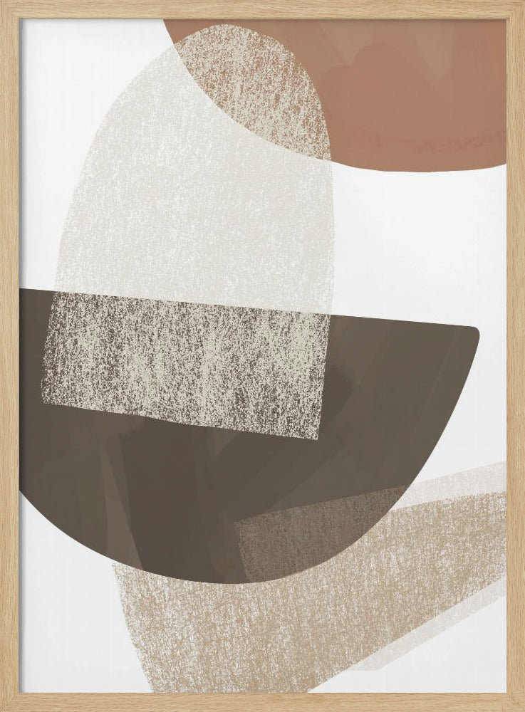 Erdfarbene geometrische Kunst | Poster