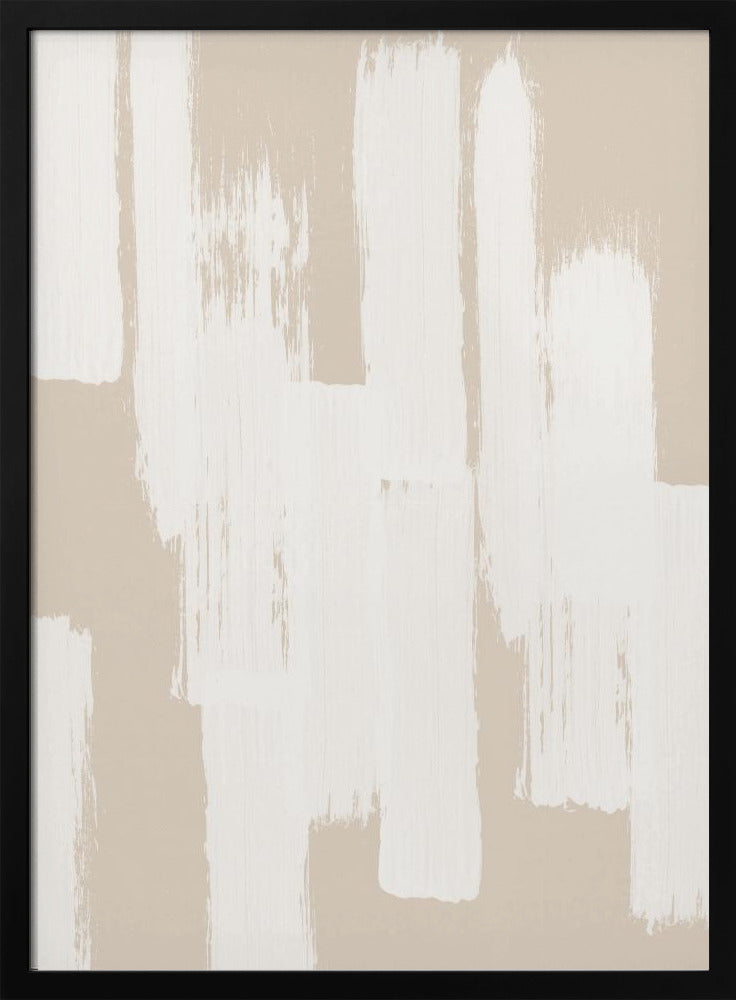 Beige Pinselstriche | Poster