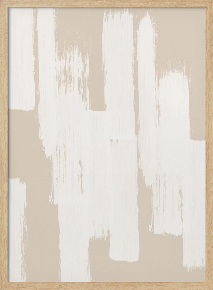 Beige Pinselstriche | Poster