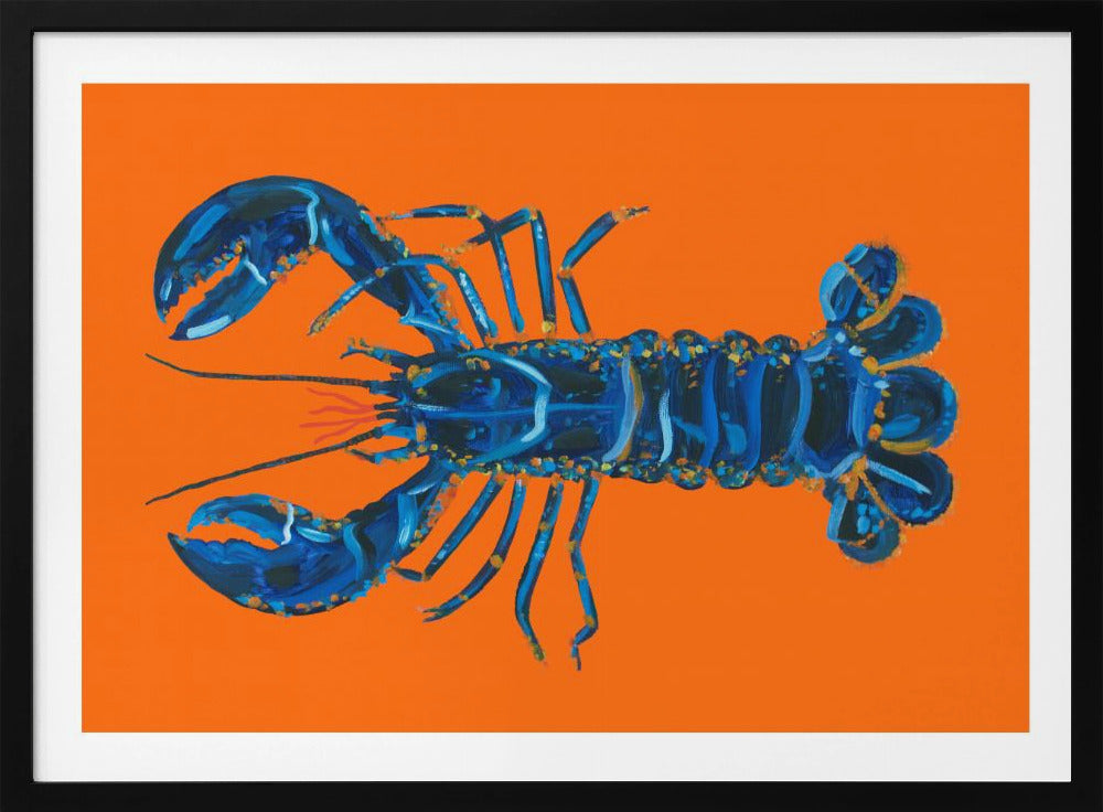 Hummer auf Orange | Poster