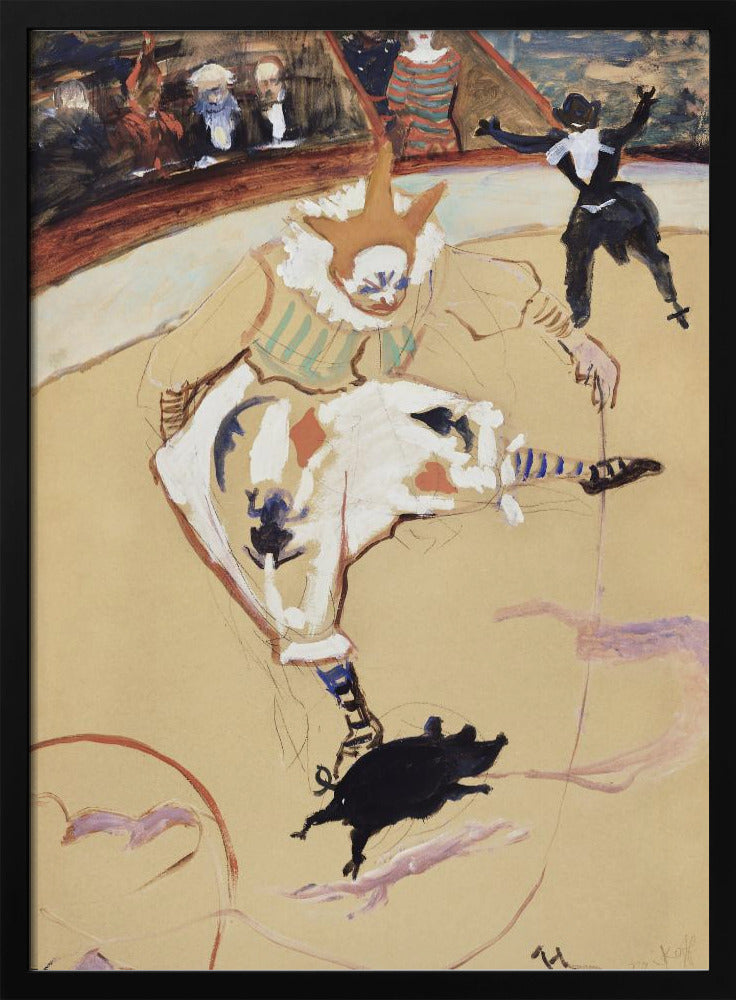 Im Zirkus Fernando Medrano mit einem Ferkel (ca. 1889) | Poster