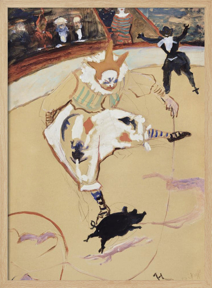 Im Zirkus Fernando Medrano mit einem Ferkel (ca. 1889) | Poster