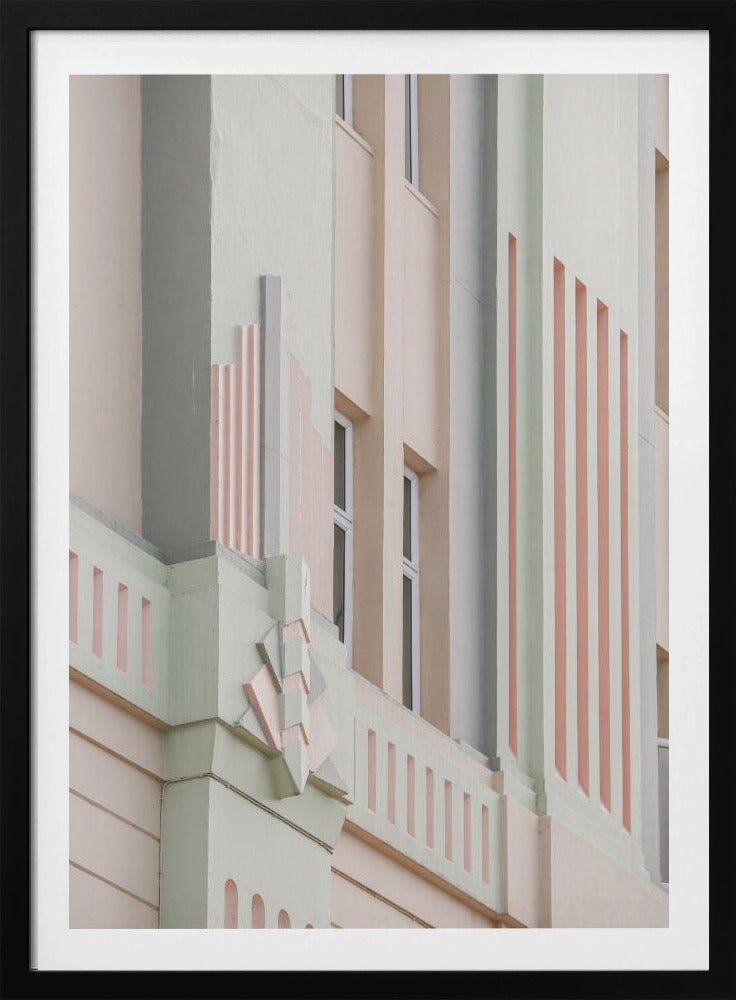 Pastellfarbene Fassadengeometrie | Poster