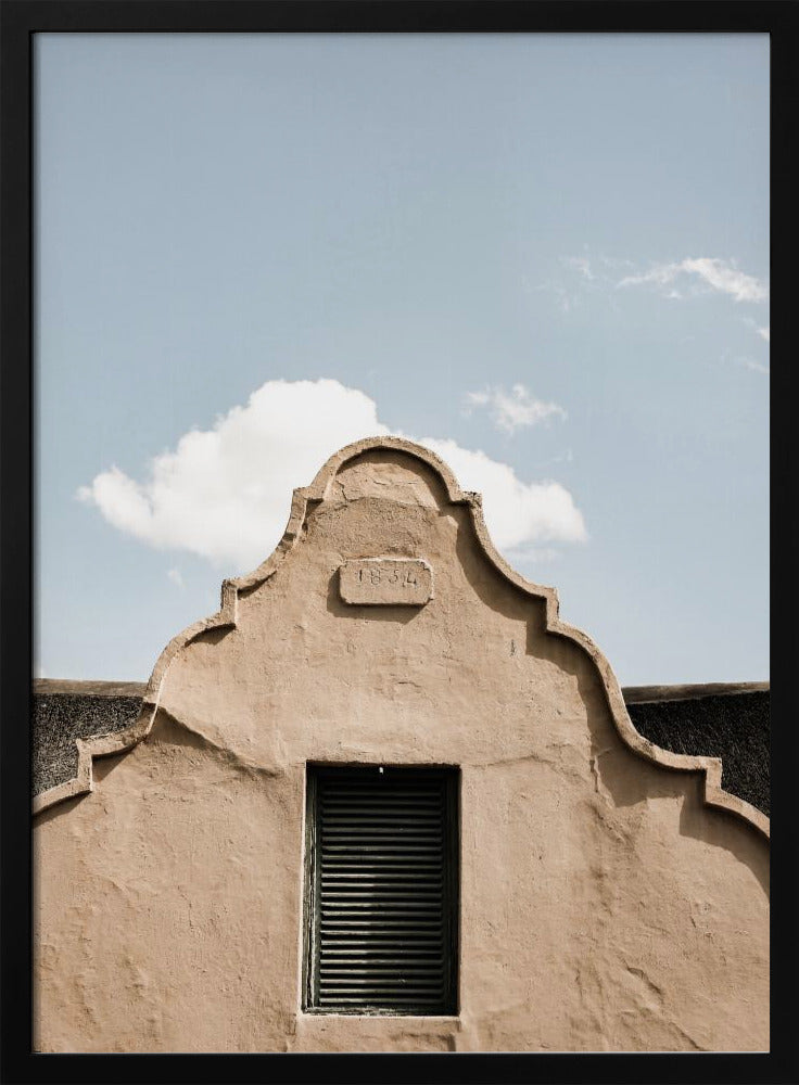 Vintage-Giebel mit Bogenfenster | Poster