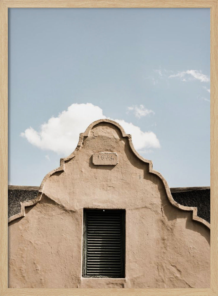 Vintage-Giebel mit Bogenfenster | Poster