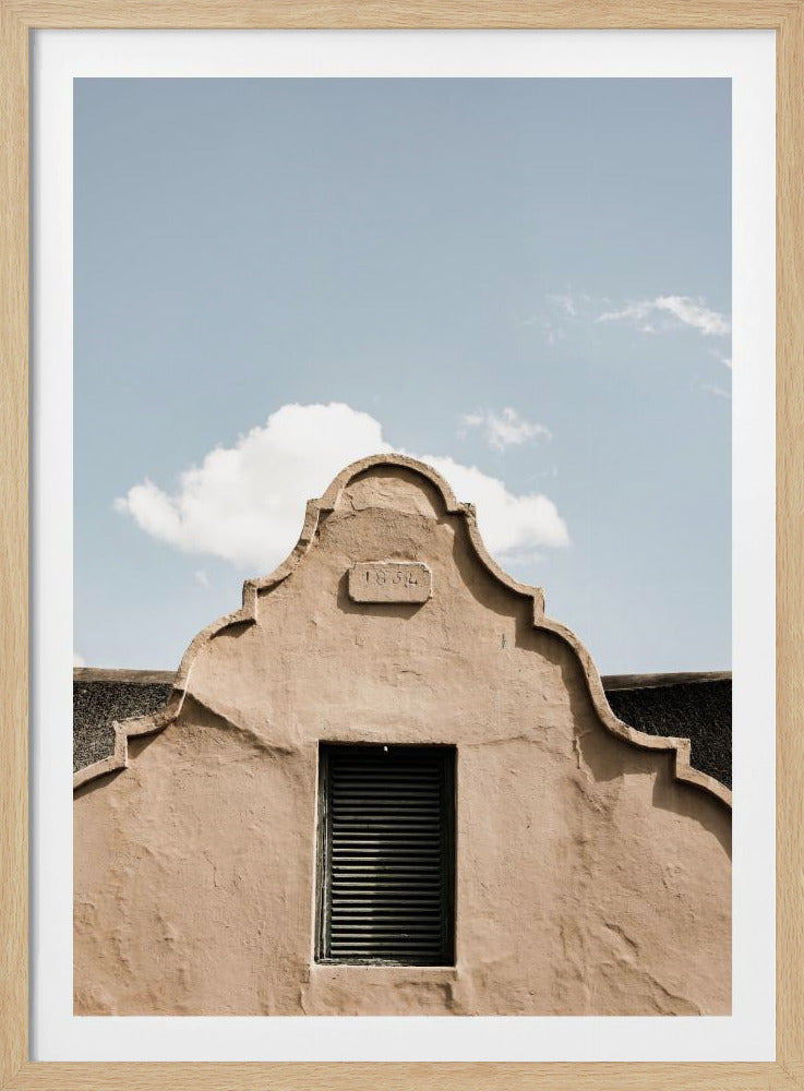Vintage-Giebel mit Bogenfenster | Poster
