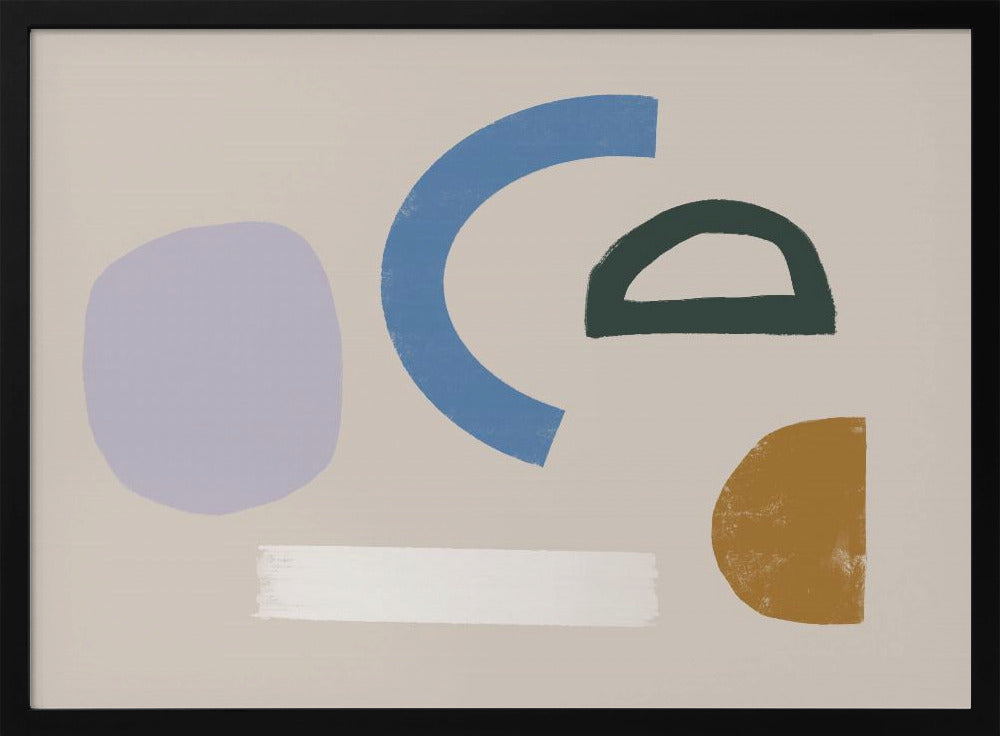 Minimalistische Formen in gedeckten Farben | Poster