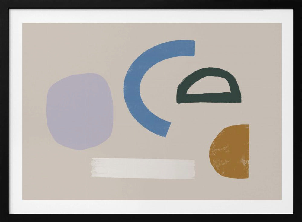 Minimalistische Formen in gedeckten Farben | Poster