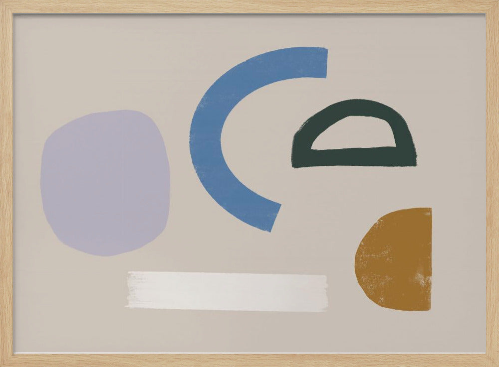 Minimalistische Formen in gedeckten Farben | Poster