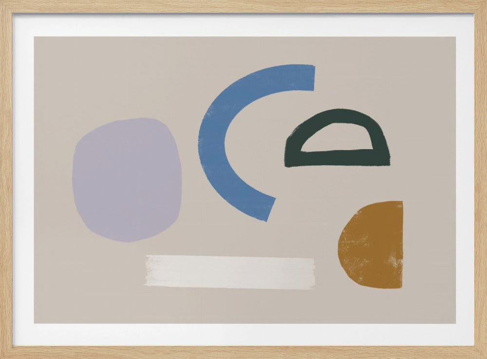 Minimalistische Formen in gedeckten Farben | Poster