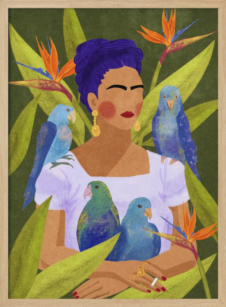 Frida und Vögel | Poster
