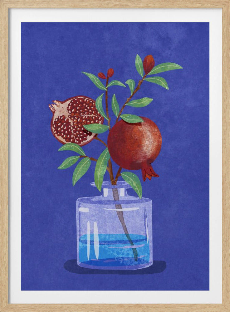 Granatapfel in Vase | Poster