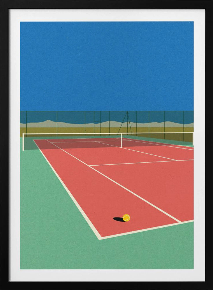 Tennisplatz in der Wüste | Poster