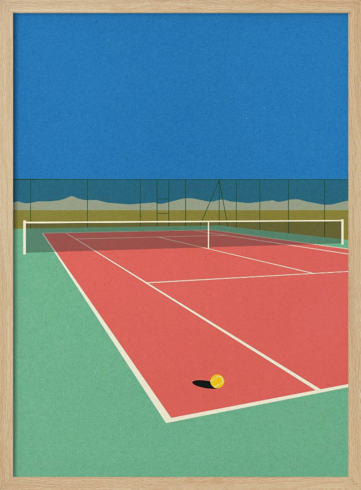 Tennisplatz in der Wüste | Poster