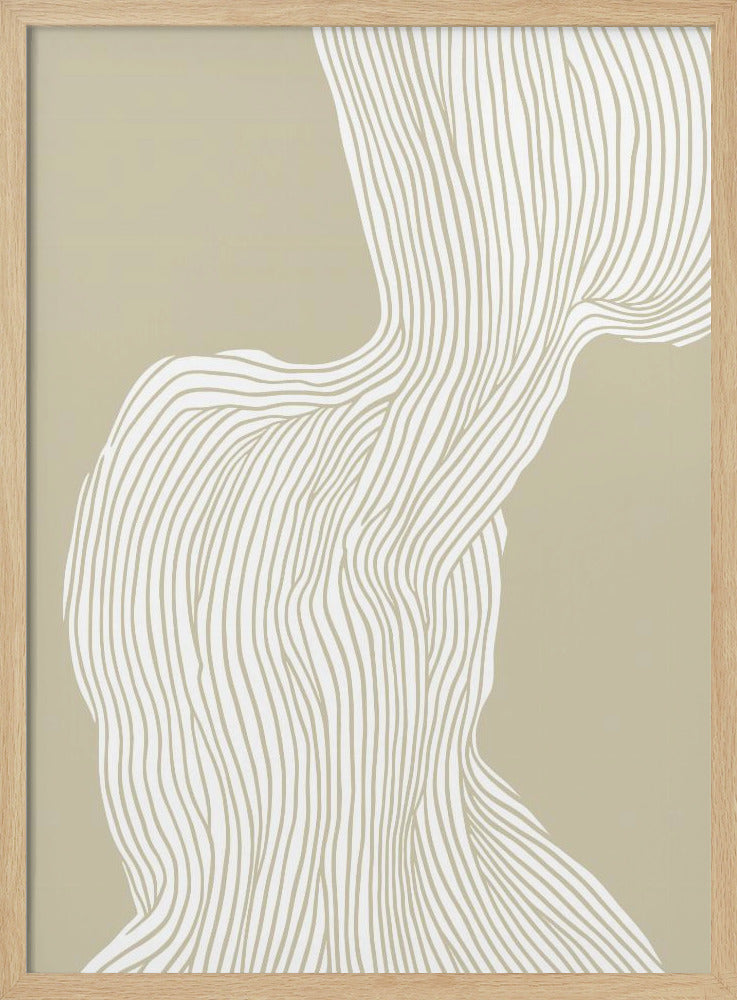 Fließende Linienlandschaft | Poster