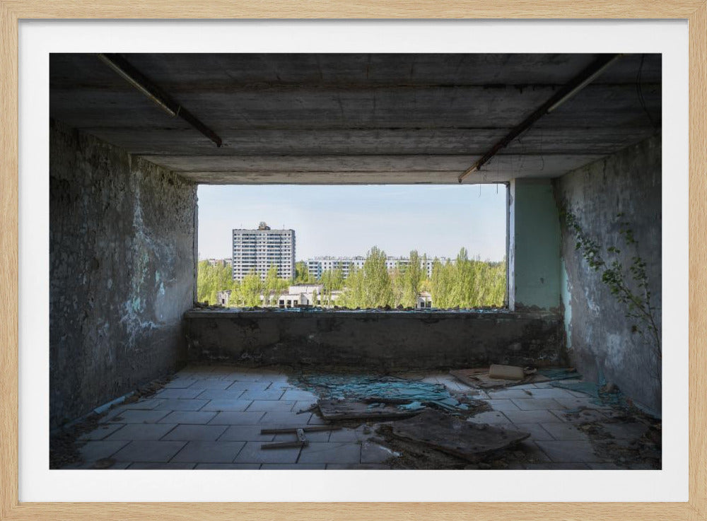 Blick auf Pripyat in Tschernobyl | Poster