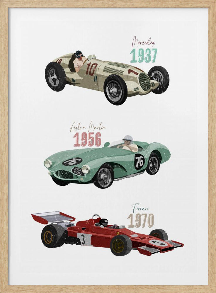 Vintage-Rennwagen | Poster