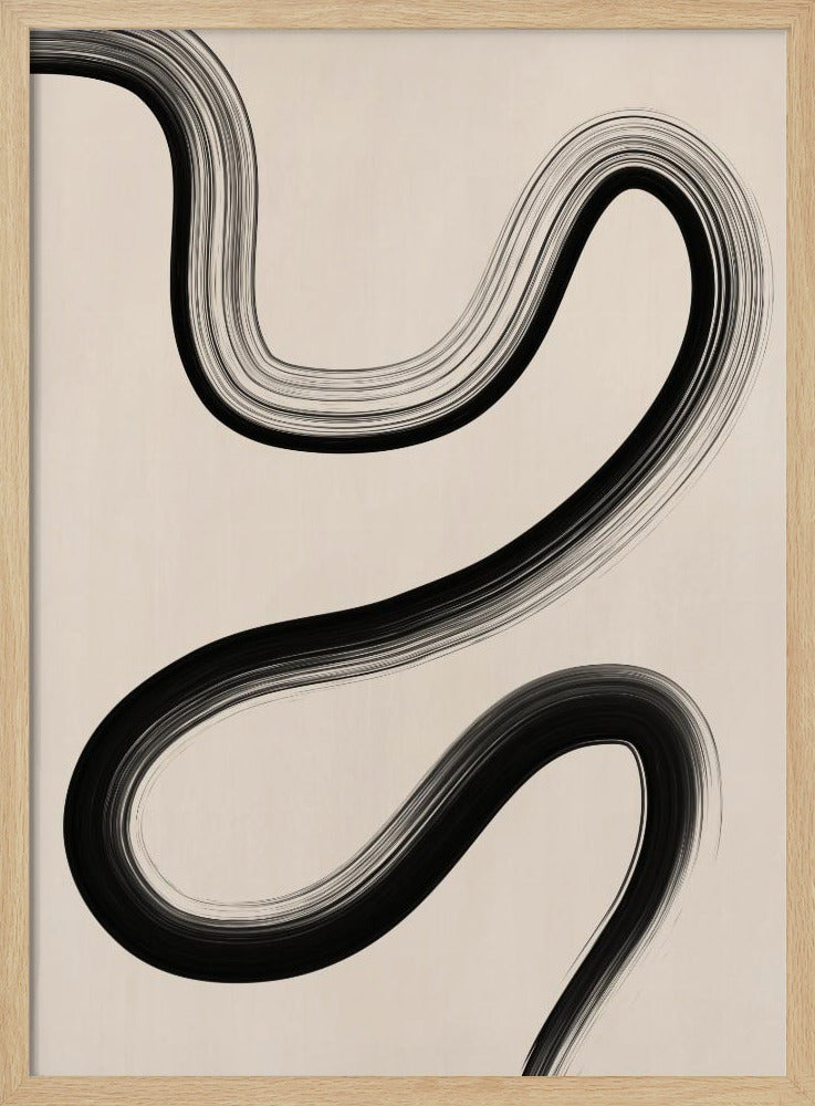 Schwarze Pinselstrichkunst | Poster