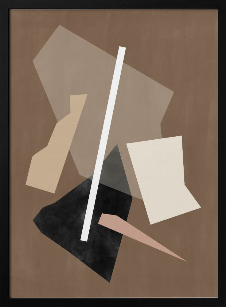 Braunes Papier schneidet Malerei | Poster