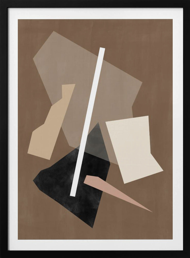Braunes Papier schneidet Malerei | Poster