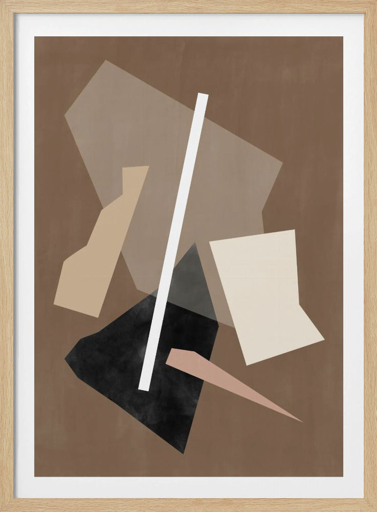 Braunes Papier schneidet Malerei | Poster