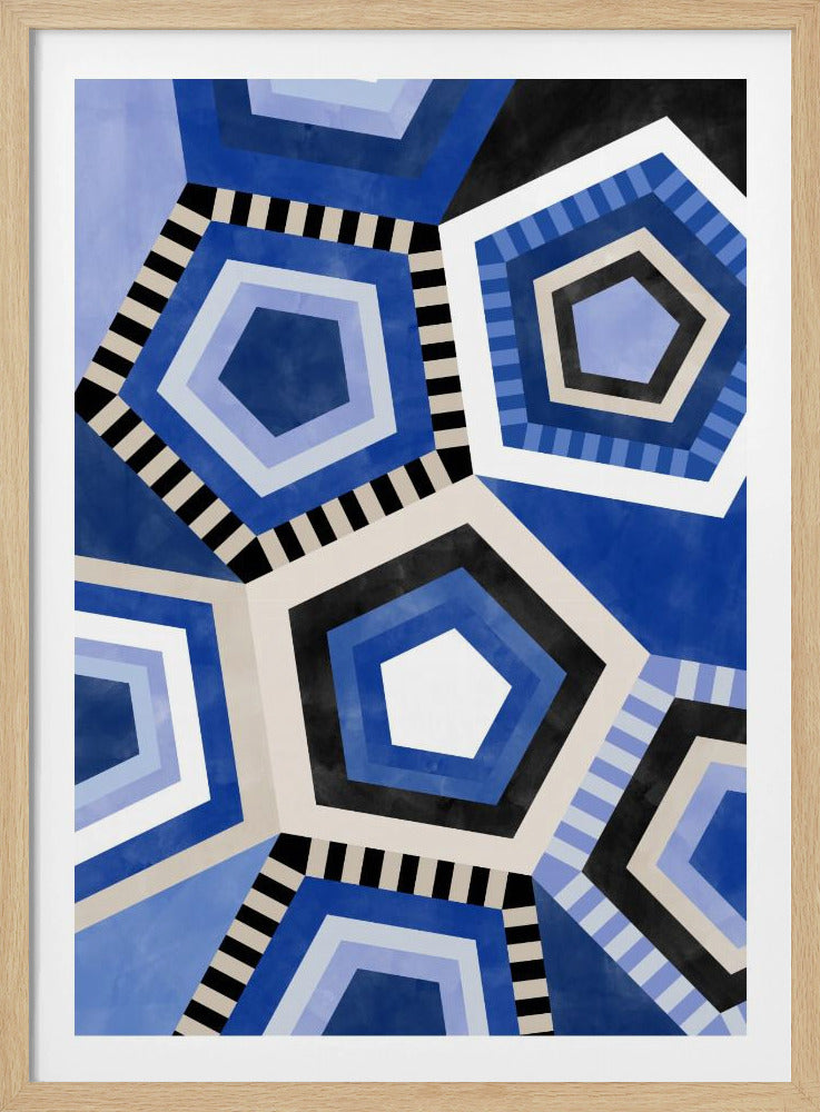 Geometrisches Muster mit sechseckiger Form | Poster