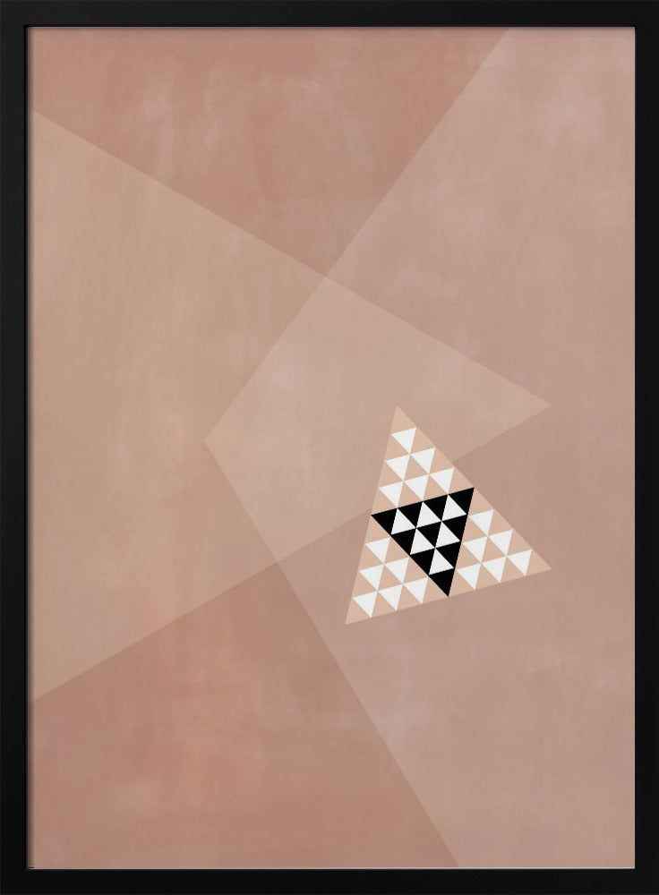 Geometrisches Design mit zentralem Dreiecksmuster | Poster
