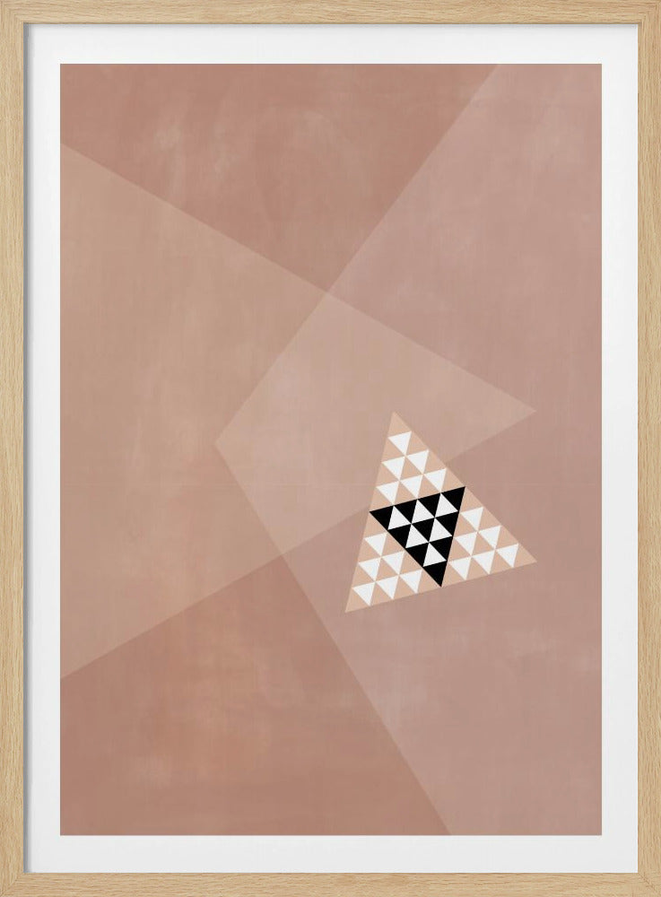Geometrisches Design mit zentralem Dreiecksmuster | Poster