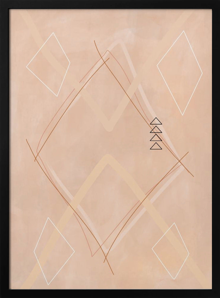 Abstrakte geometrische Kunst Beigetöne | Poster