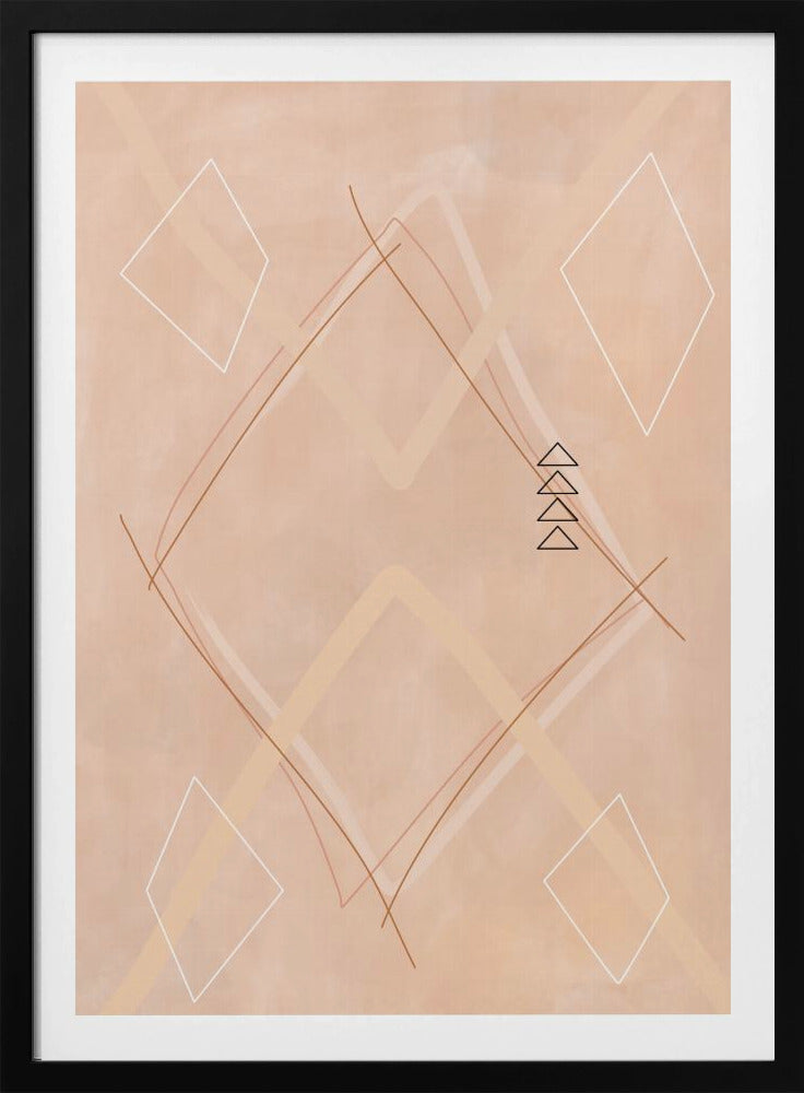 Abstrakte geometrische Kunst Beigetöne | Poster