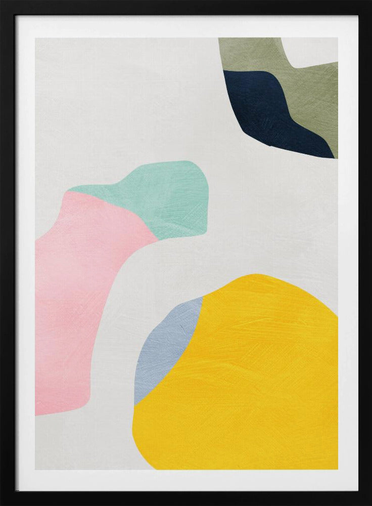 Pastellfarbene Minimalformen | Poster