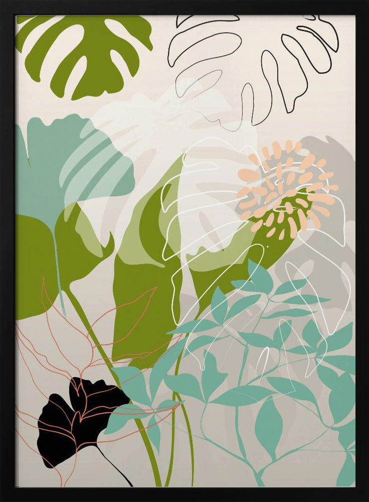 Leaves Line Boho3 Kopie | Poster