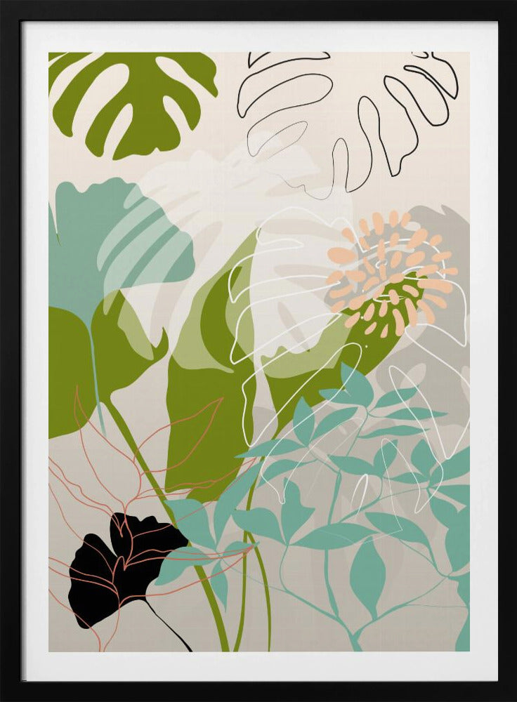 Leaves Line Boho3 Kopie | Poster