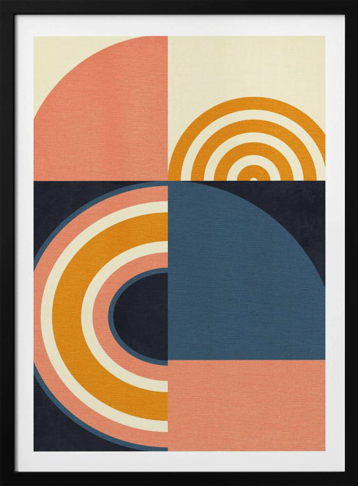 Regenbogen Plus Formen Blau Senf9 | Poster