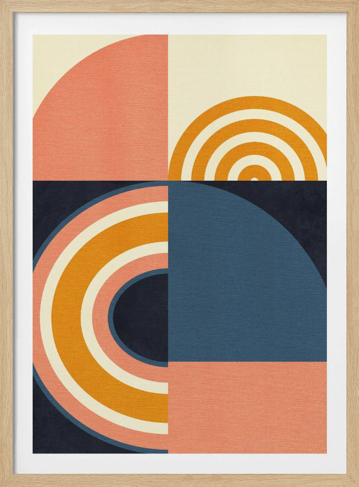 Regenbogen Plus Formen Blau Senf9 | Poster