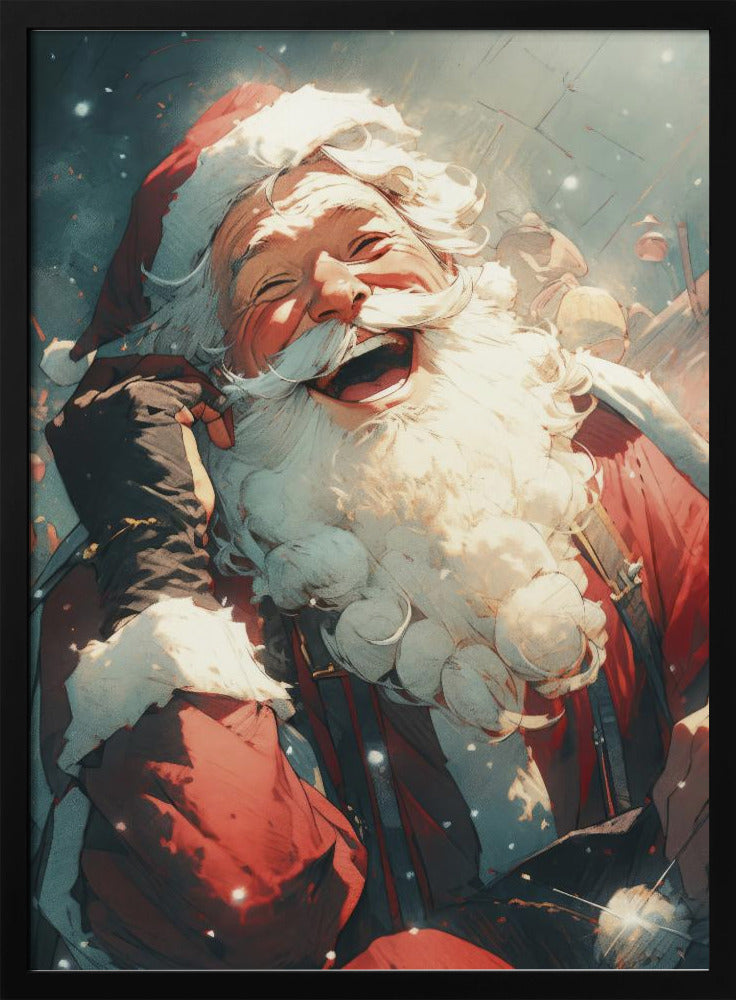 Fröhlicher Weihnachtsmannruf | Poster