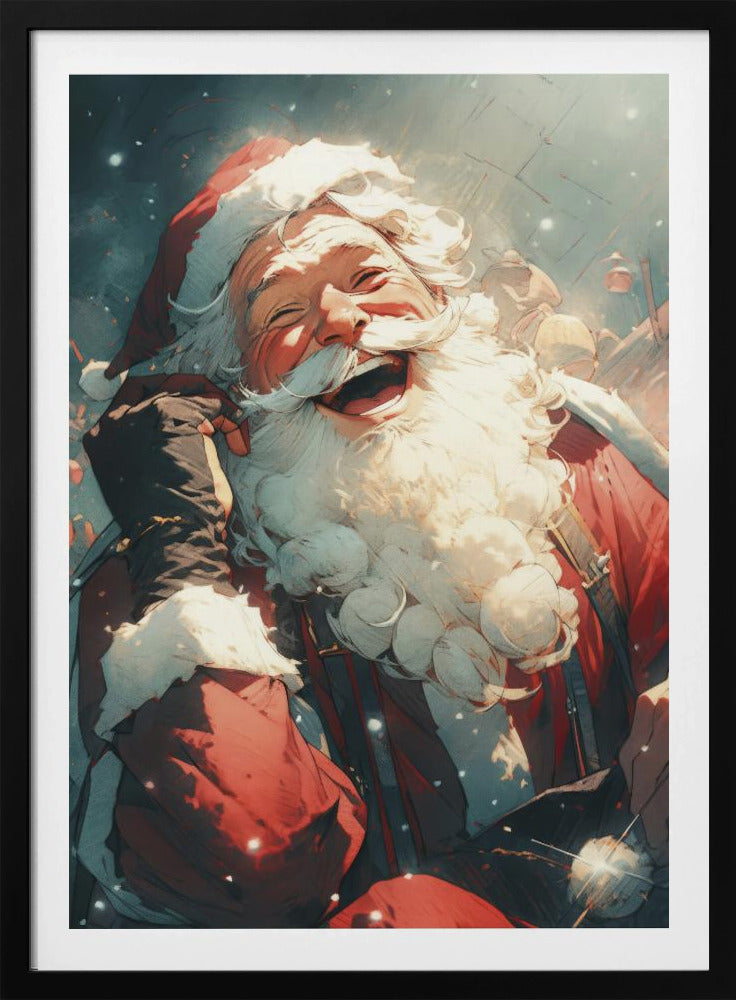 Fröhlicher Weihnachtsmannruf | Poster