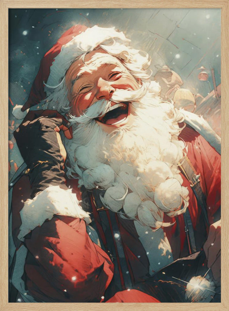 Fröhlicher Weihnachtsmannruf | Poster