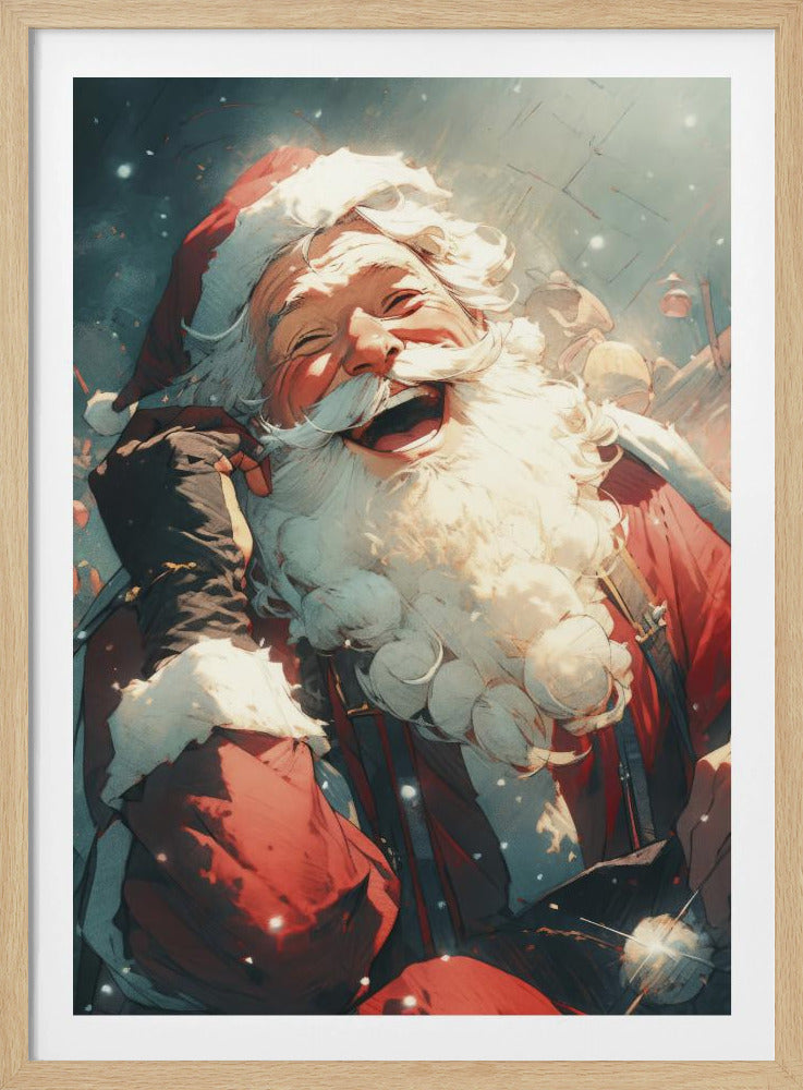 Fröhlicher Weihnachtsmannruf | Poster