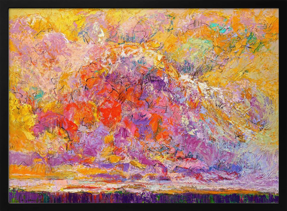 Expressionistisches buntes abstraktes Poster