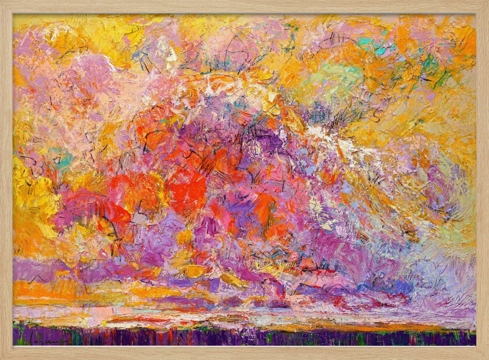 Expressionistisches buntes abstraktes Poster